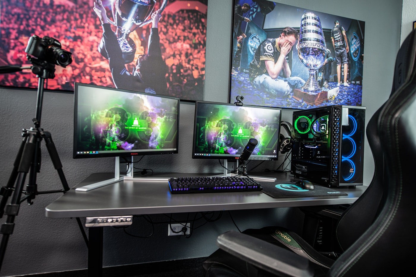 Kit Gamer Completo PC, Monitor, Mesa e Cadeira