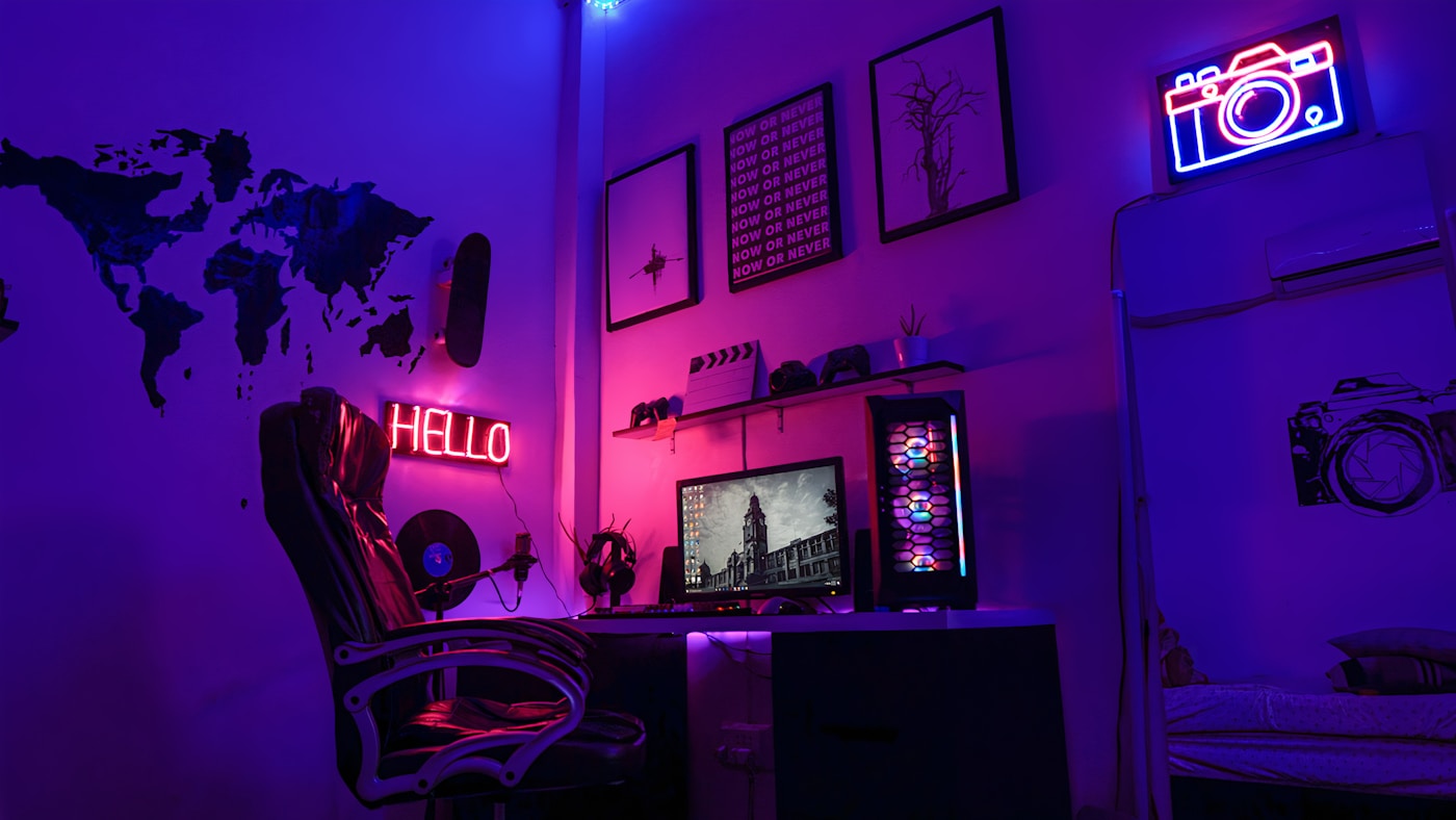 Kit Gamer Completo PC, Monitor, Mesa e Cadeira